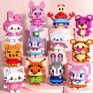 kit 20 Blocos de Montar De Construção Brinquedos Educativos Para Criança Modelos Variados-MINI Bloco
