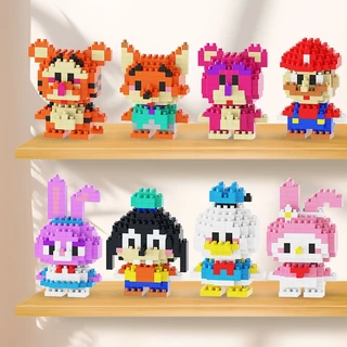 kit 20 coleção de mini blocos de montar Brinquedos Educativos Para Criança Modelos Variados-infantil de brinquedo