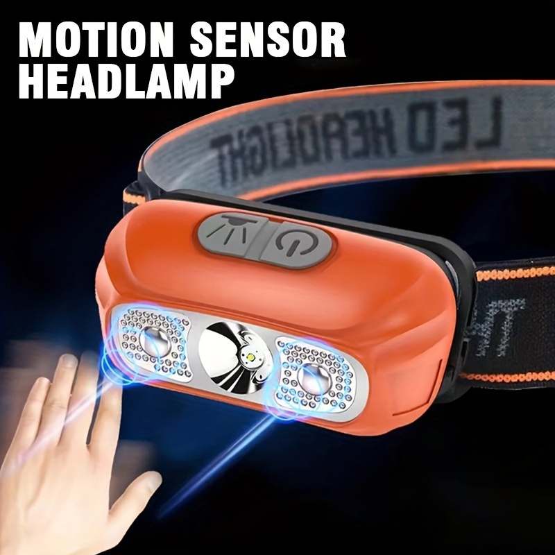 Lanterna Cabeça Premium Recarregavel Sensor Prova D'água