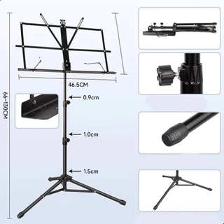 Estante Partitura Pedestal Musical Dobrável Tripé Apoiador em Oferta na Shopee
