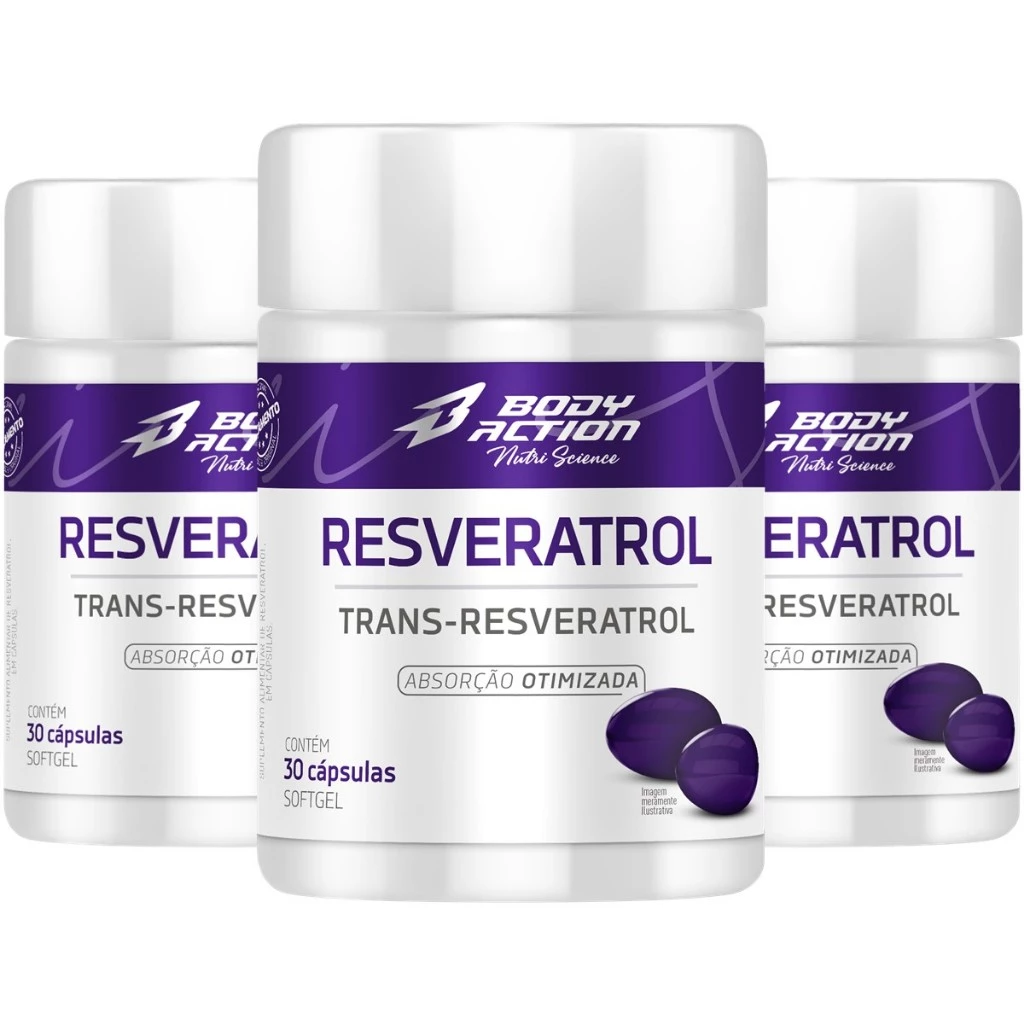 Kit 3x Trans-Resveratrol Total 90 Cápsulas - 3 Meses Nutrilibrium