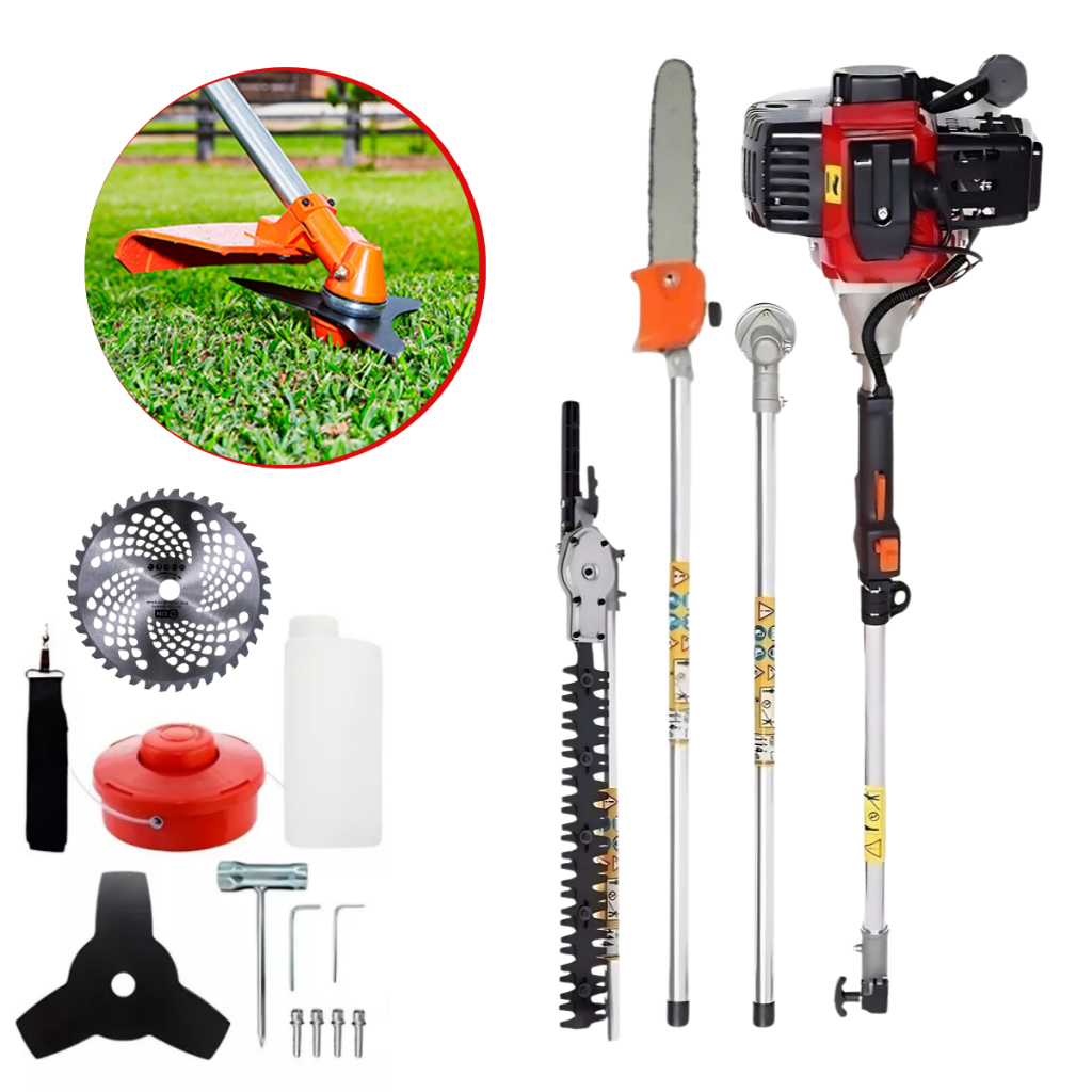 カーペンター　５個セット Roçadeira Gasolina NK Profissional 63CC 5 em 1 + Motopoda + Cerca
