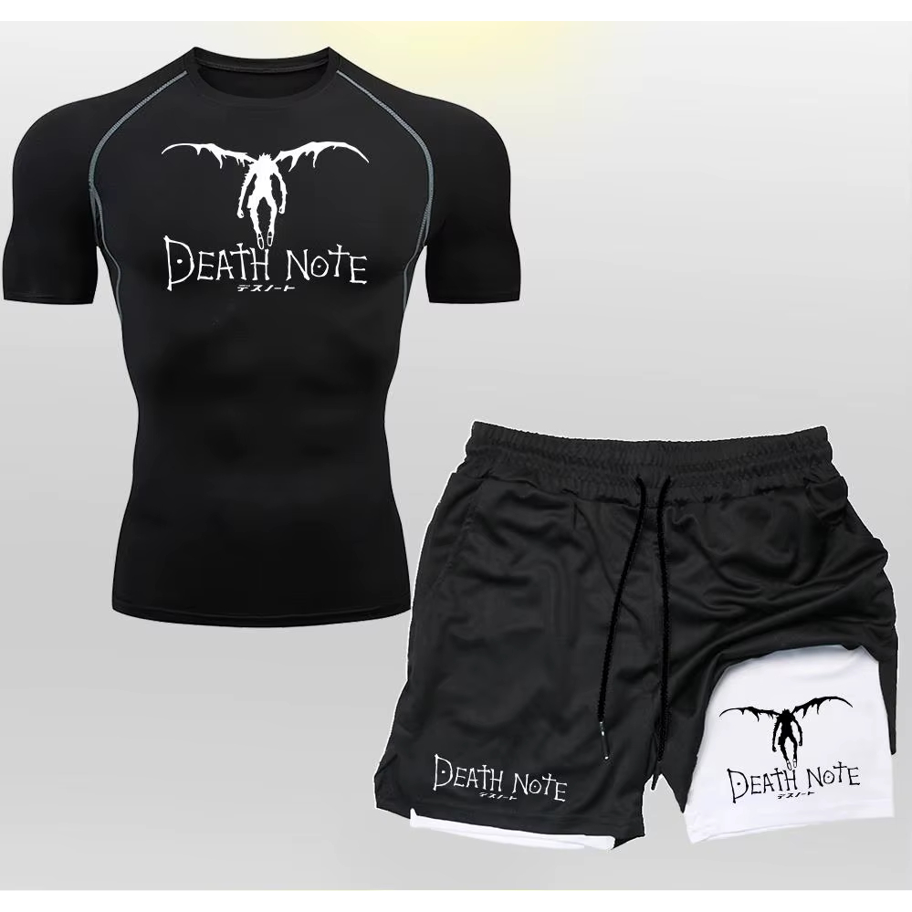 Kit Treino Academia Gym Camiseta Compressao E Short Compressao Death ...