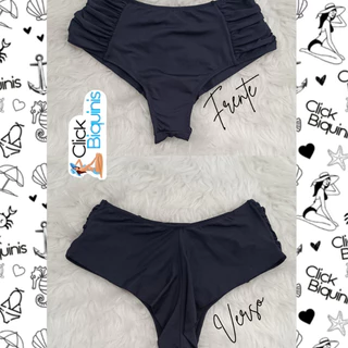Biquíni calcinha fio duplo cintura alta - Click Biquínis em Oferta na Shopee