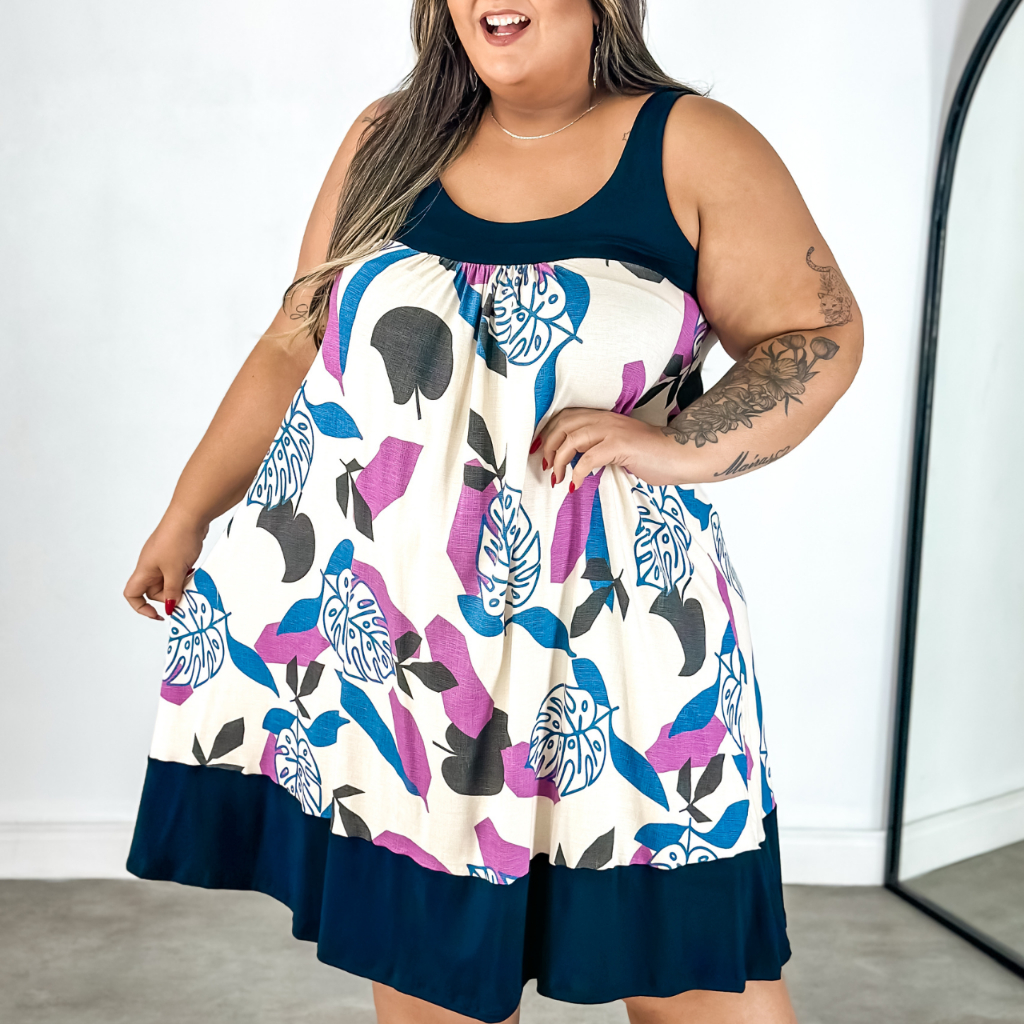 Vestido confortável para o dia a dia Plus Size | Shopee Brasil