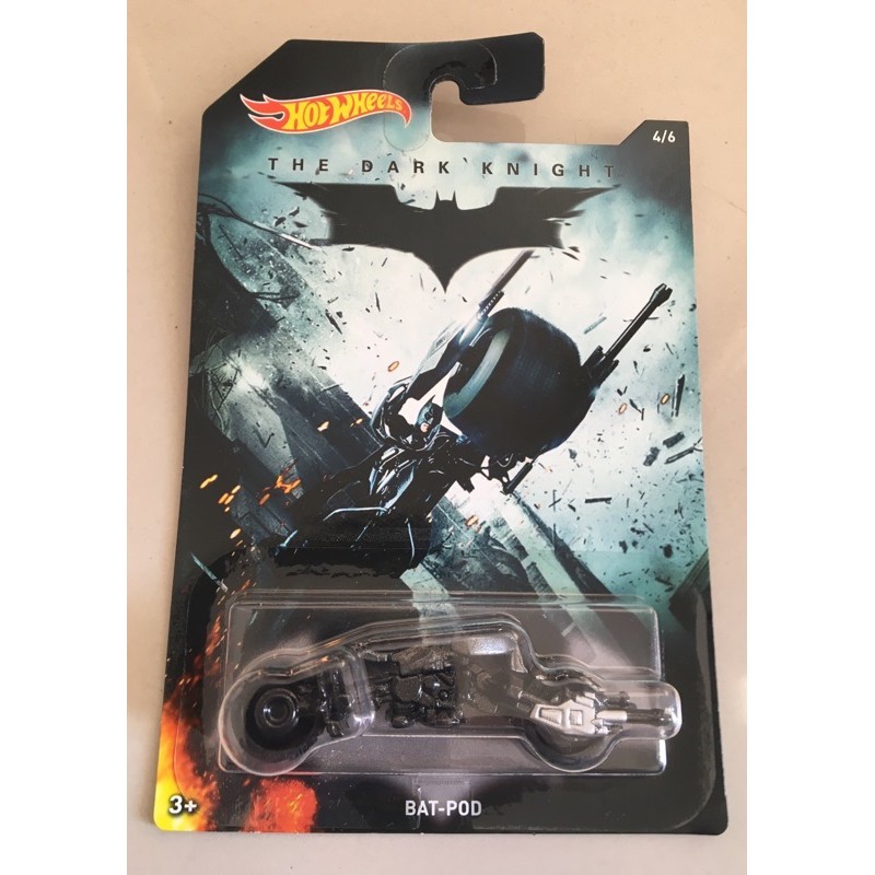 Miniatura Hot Wheels Bat Pod Moto do Batman The Dark Knight