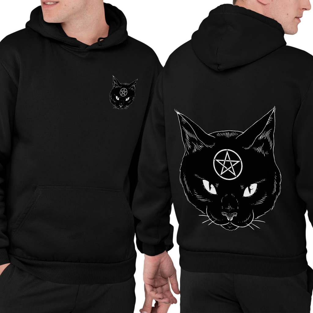 Blusa Moletom Gato Pentagrama Unissex - 229