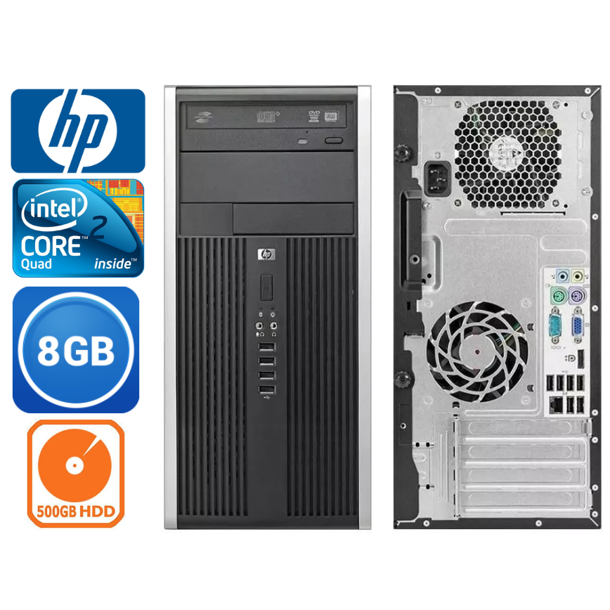 Computador HP Core 2 Quad 8gb de ram 500gb HD Rápido Wifi Torre