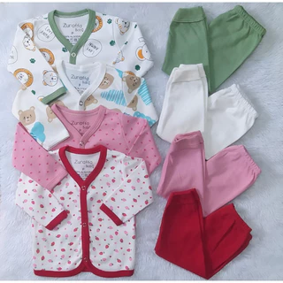 Kit 2 Conjunto Casaquinho Bebê Menina ou Menino e Calça Mijao
