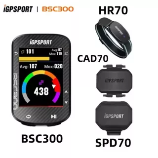 Ciclocomputador Gps IGPSPORT BSC300 + Sensor SPD70 + CAD70 + HR70 + HR40