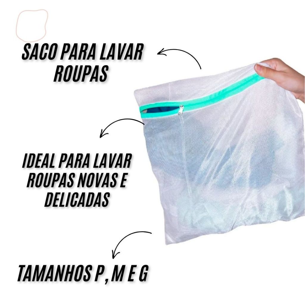 Saco para Lavar Roupas Na Maquina Delicadas e Novas Sem Estragar ...
