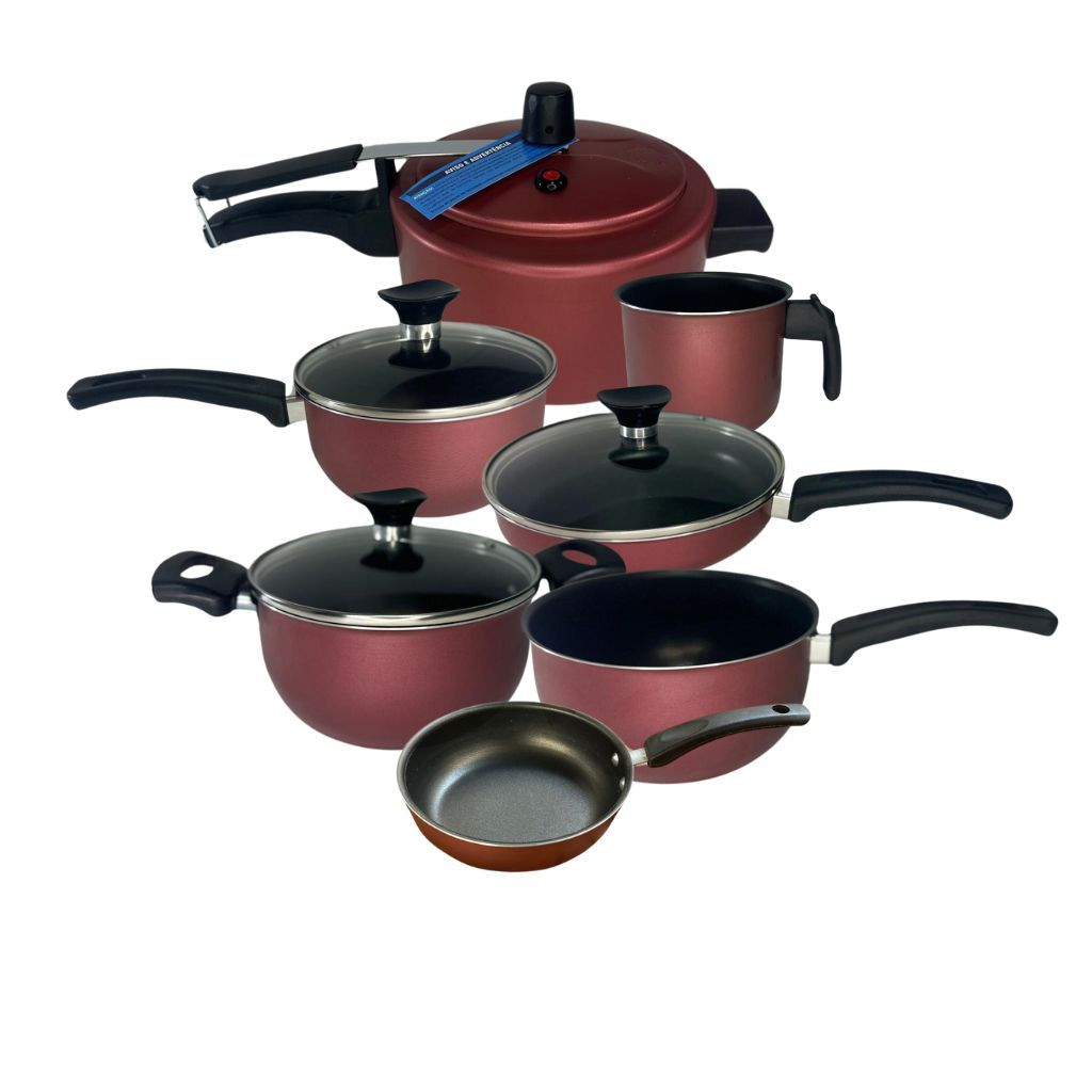 Jogo Kit de Panelas Variadas com Panela de Pressão 6 Peças + Omeleteira ...