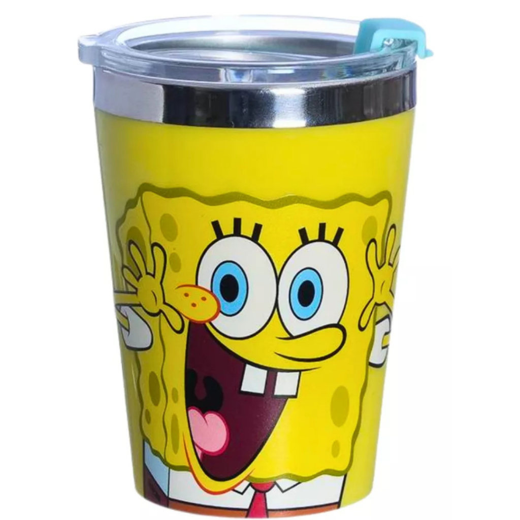 Copo Snap Bob Esponja Zona Criativa Inox Térmico 300ml | Shopee Brasil