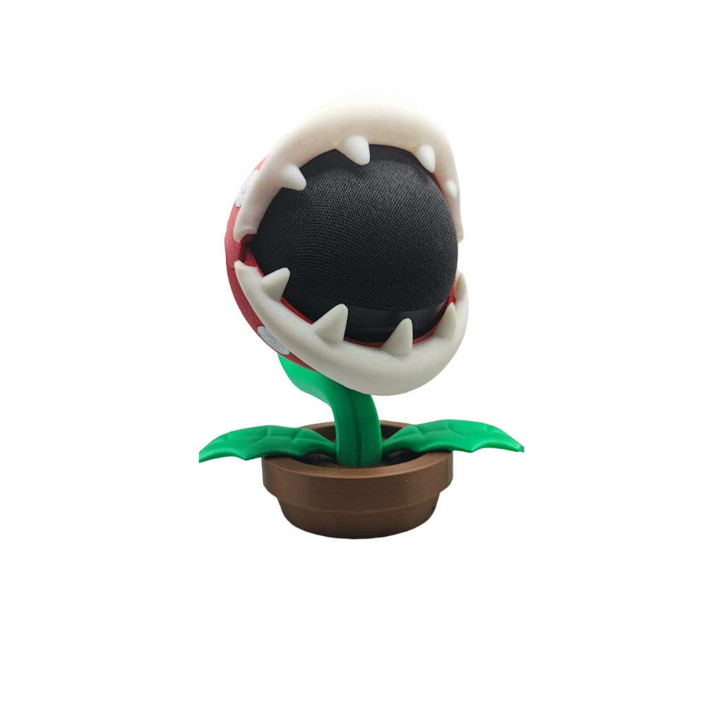 Suporte Planta Piranha (super Mário) Alexa Echo Dot 4 E 5