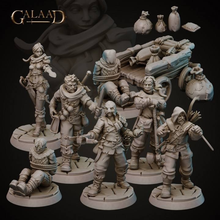 kit miniaturas RPG - Bandidos / Mercenários