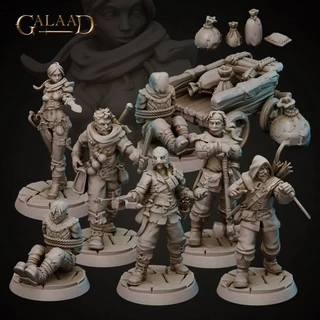 kit miniaturas RPG - Bandidos / Mercenários