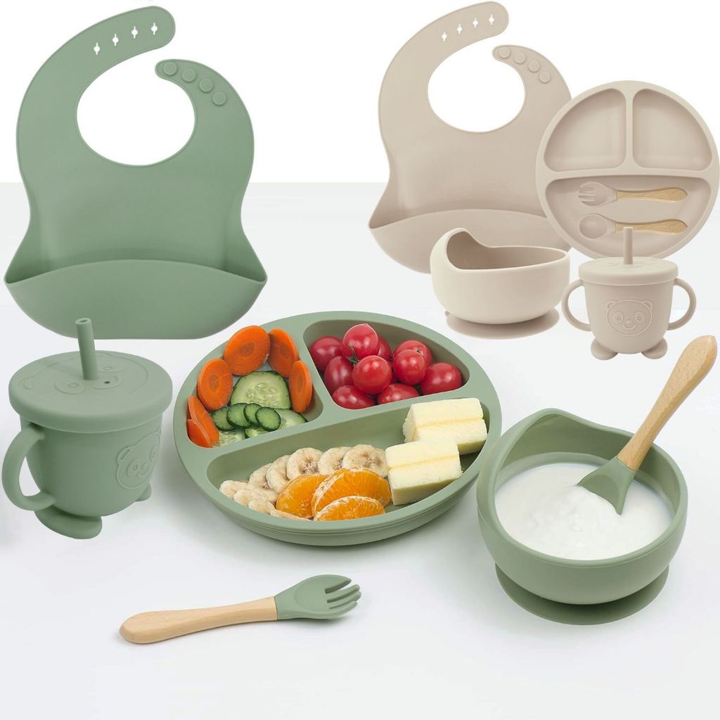 Bambini 10-Piece Silicone Mealtime Essentials Set - Beige main image 0