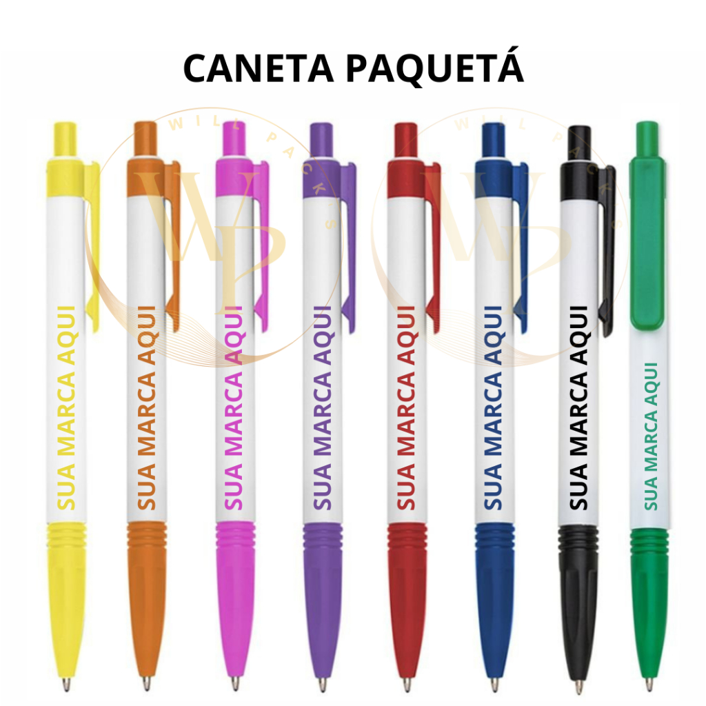 Kit 70 Canetas Personalizada com Sua Arte Diversas Cores Paquetá ...