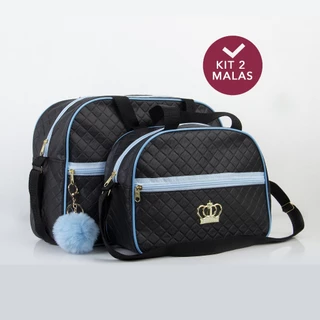 Kit Bolsa Maternidade Grande Menina ou Menino Acompanha 2 peças C/ POMPOM em Oferta na Shopee
