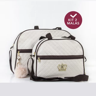 Kit Bolsa Maternidade Varias Cores Lisas Menina ou Menino Acompanha 2 peças C/ POMPOM em Oferta na Shopee
