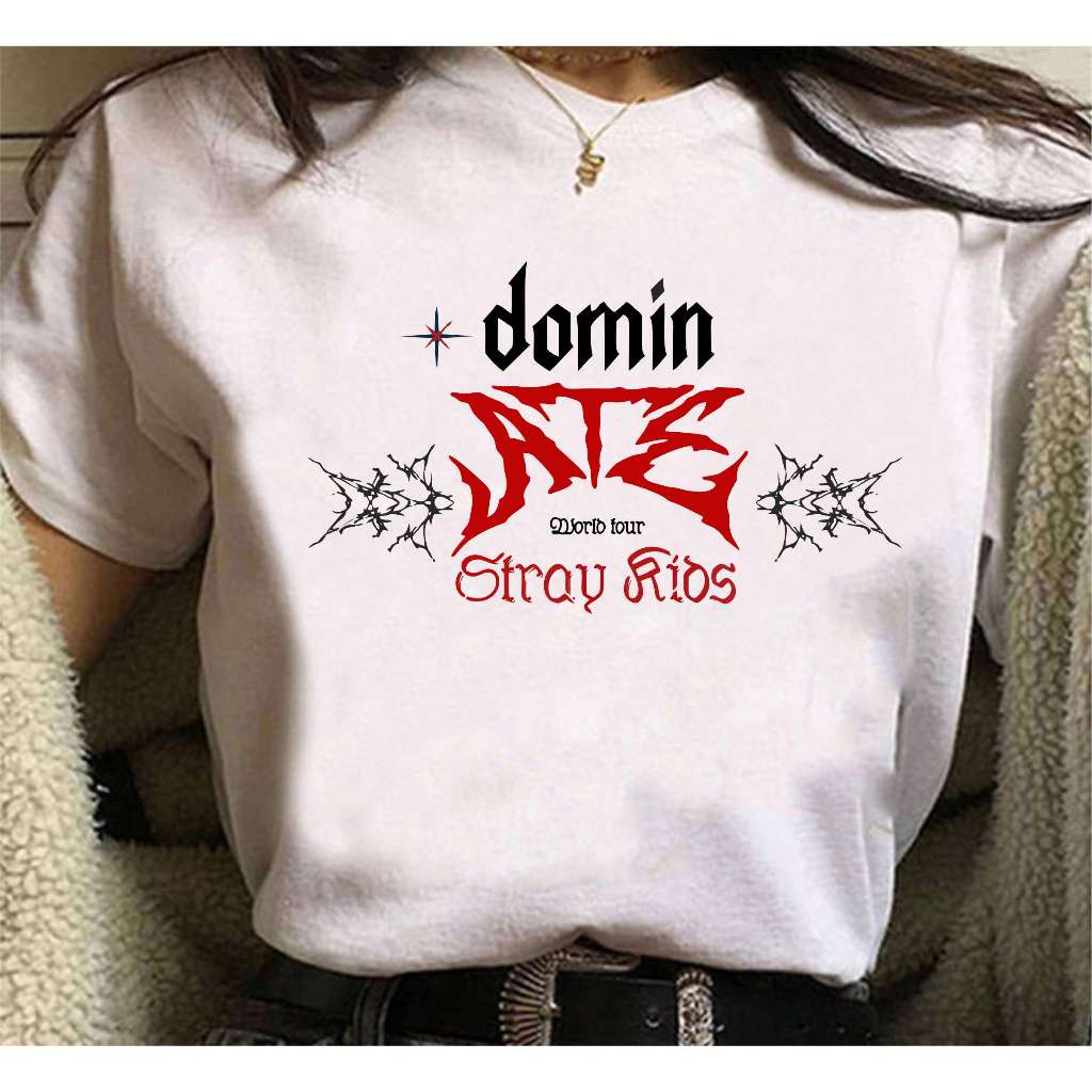 Camiseta Dominate Tour Skz Unissex | Shopee Brasil