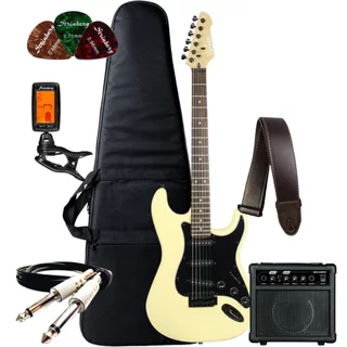 Kit Guitarra Stratocaster Rockwave RW50 + Amplificador + Acessórios