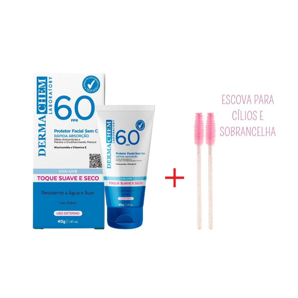 Protetor Solar Rosto FPS 60 Sem Cor Toque Seco Super Hidratante ...