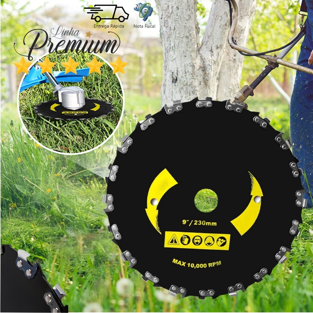 Disco Com Dentes Corrente Motosserra P/ Roçadeira Toyama Tbc43