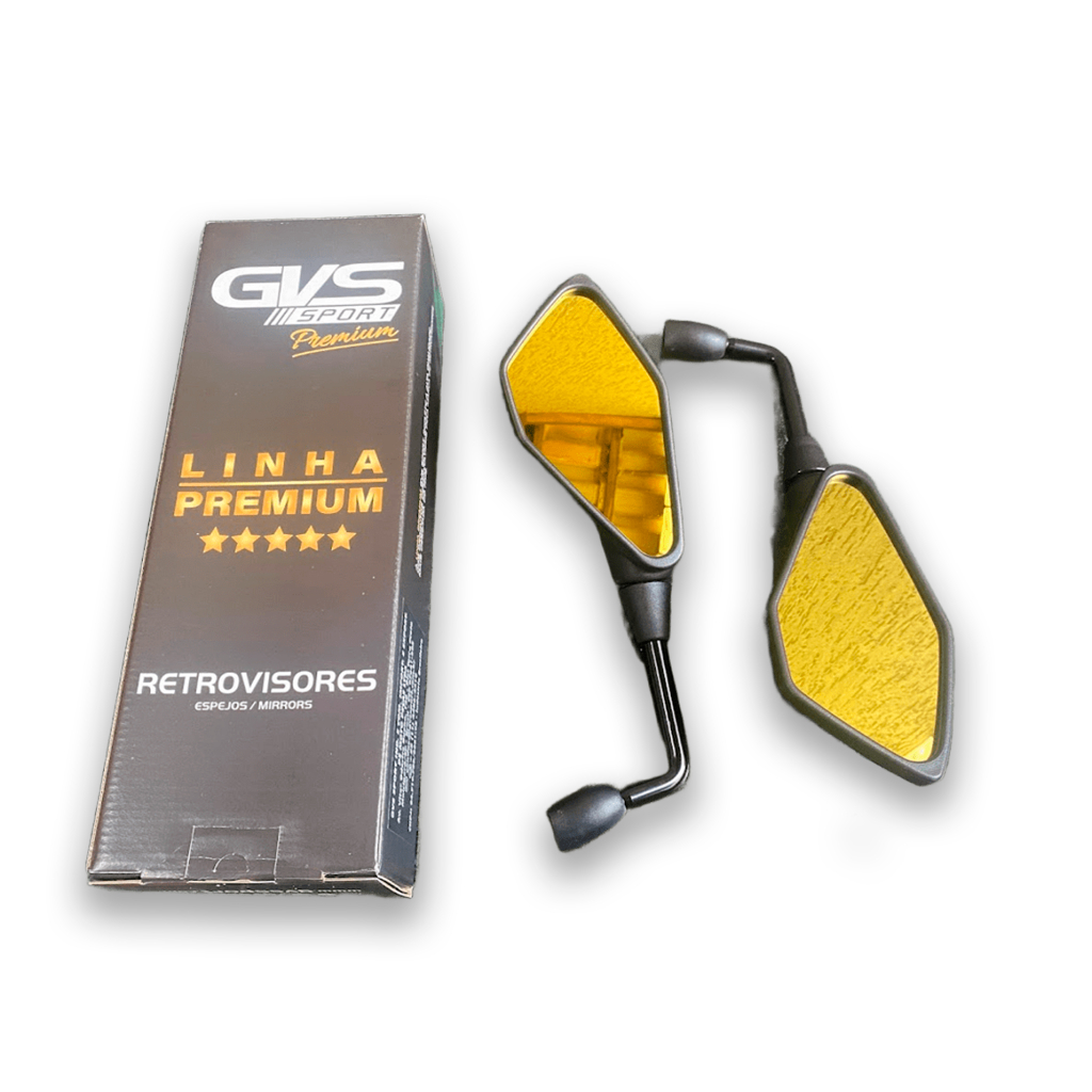 rb300 ゴールド Retrovisor Gvs Kawasaki Z400 Haste Longa 90 Honda Lente Gold