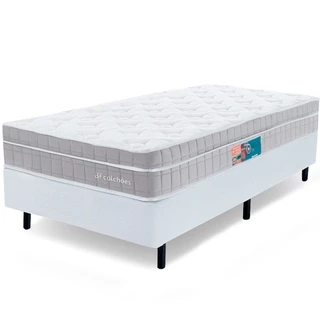 Cama Box Solteiro Colchão Mola Ensacadas Espuma Nasa Ortopédico D33 com Pillow 88x188x62 BF Colchões