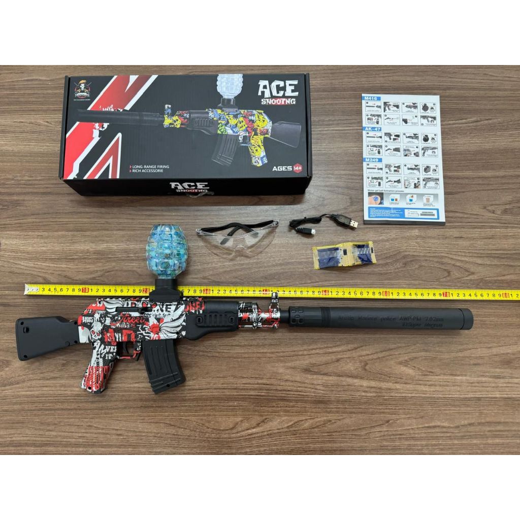 Arma De Bolinhas De Gel Brinquedo Ak-47/M416/SCAR/ULTIMATE/G36 Elétrica Automat Presente de Natal!
