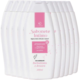 KIT 10 SABONETE ÍNTIMO BARBATIMÃO E AROEIRA VIA CHARM USO DIÁRIO