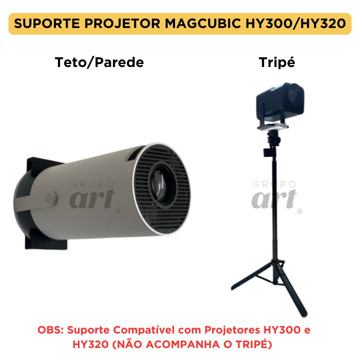 Suporte de Teto, Parede e Tripé Compatível com Projetor Magcubic HY300 ...