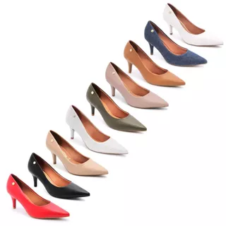 Scarpin Vizzano Feminino Salto Baixo Fino Macio Original