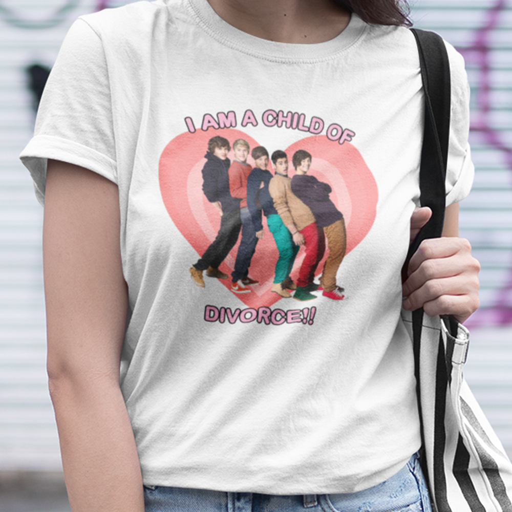 Camiseta Unissex Algodão One Direction I Am a Child Of Divorce