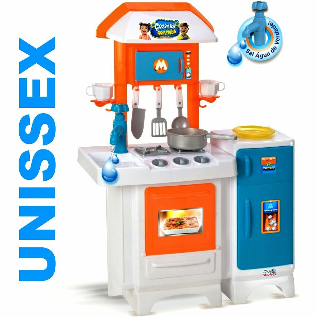 Kit Cozinha Infantil Grande Completa Sai Agua Unissex Azul | Shopee Brasil