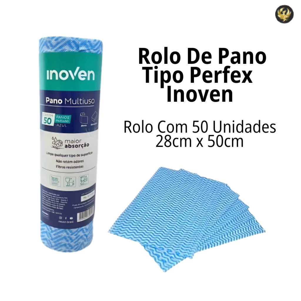Perfex Pano Multiuso 1 Un Rolo Com 50 Unidades 28cm x 25 metros Inoven ...