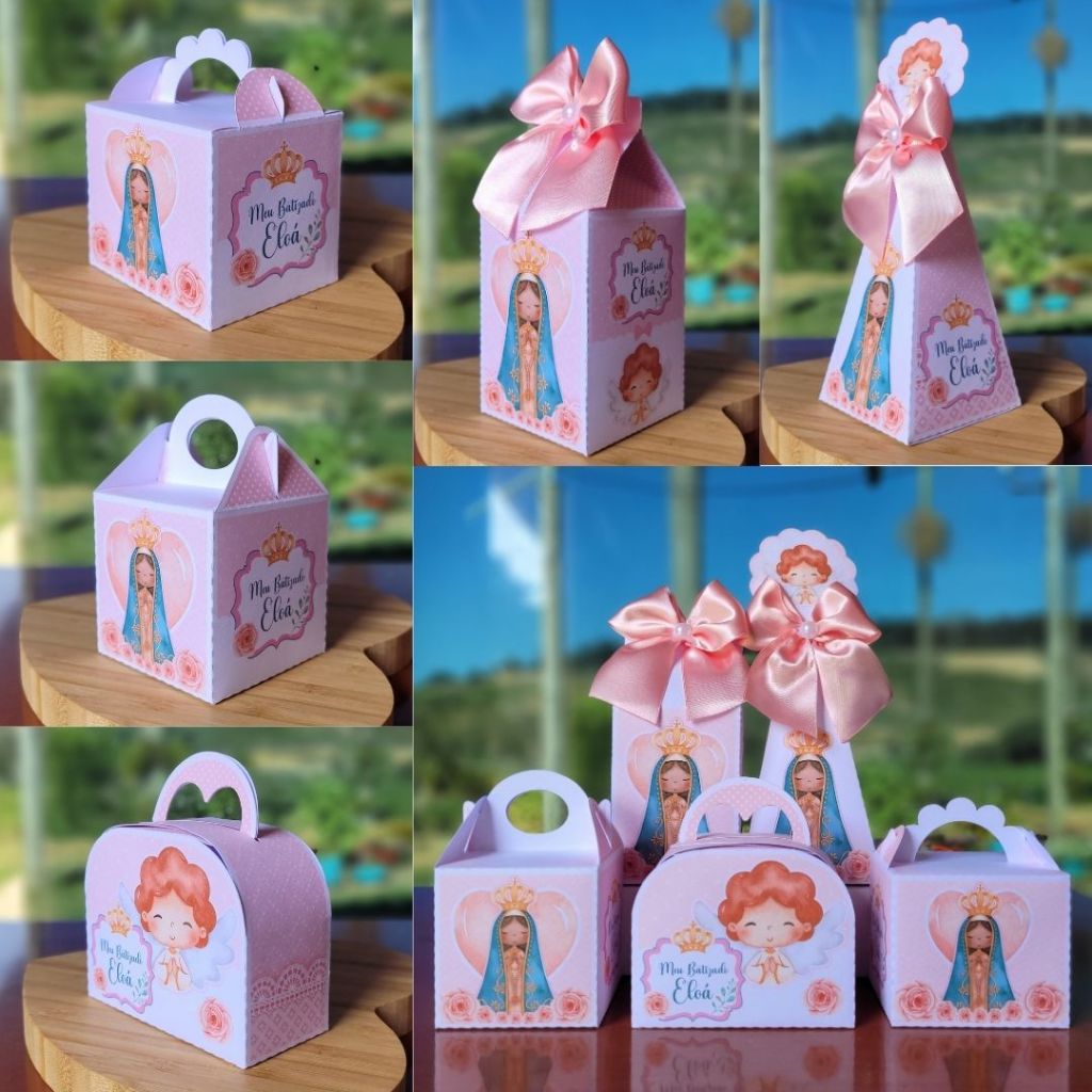 Pegue E Monte Kit Festa Personalizados Batizado Nossa Senhora