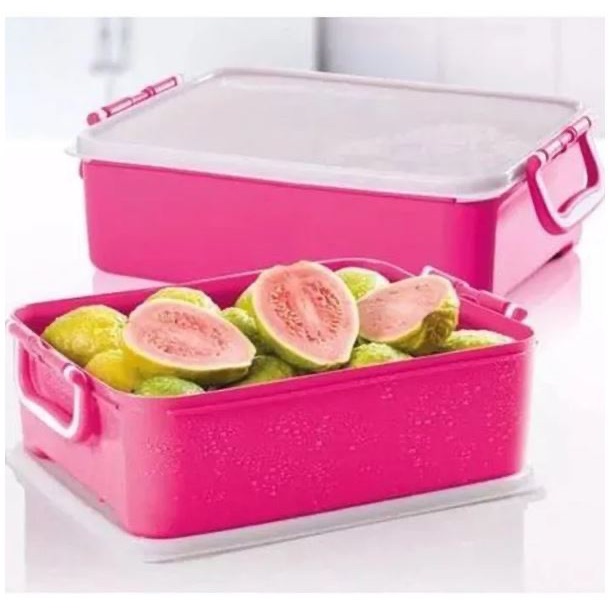 Caixa Rosa Handle Oriental Container 7,8 Litros Com Alça