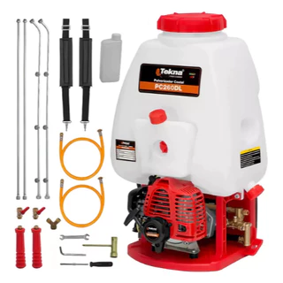 Pulverizador Costal Gasolina Tekna PC260DL 25L 26cc 1HP 2 Lanças 8 Bicos em Oferta na Shopee