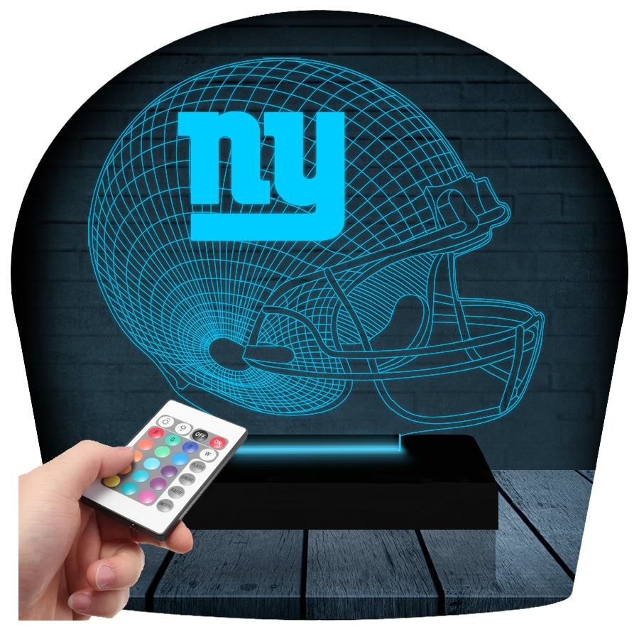Luminária Led 3d | NY Giants Futebol Americano Abajur Presente Criativo Decoração