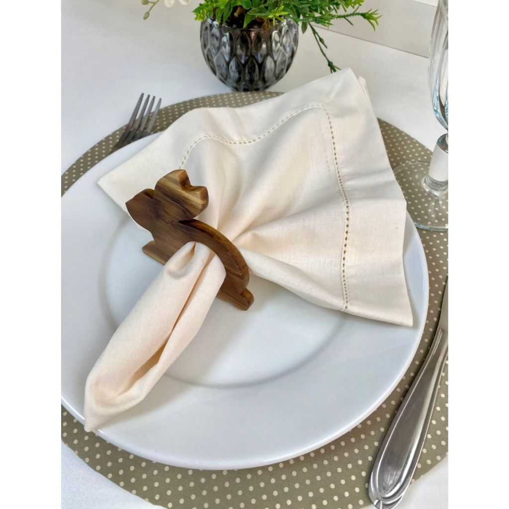 Kit 6 Guardanapos Tecido De Algodão 35 x 35 Bainha Premium Mesa Posta |  Shopee Brasil