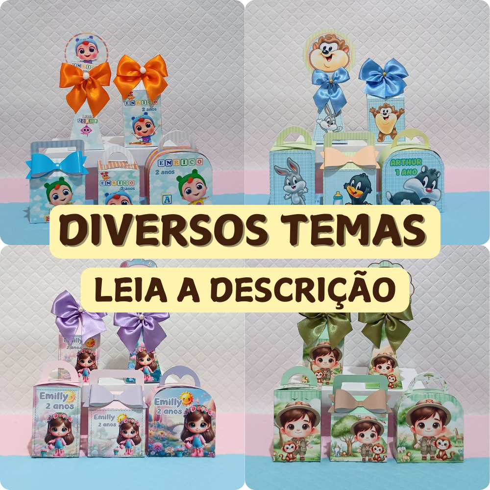 Kit Lembrancinha Personalizada Kit Festa Infantil Caixinhas ...