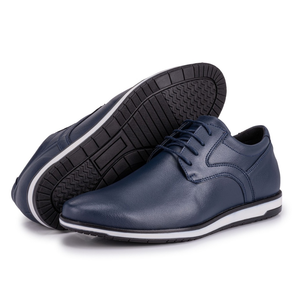 Sapato Social Oxford Masculino Confortável Azul Marinho | Shopee Brasil