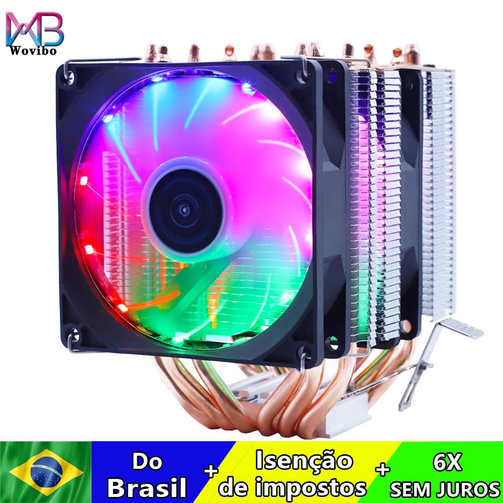 6 Heat pipes CPU Cooler Radiator For Intel 1155 115X 1200 1700 2011 X79 ...
