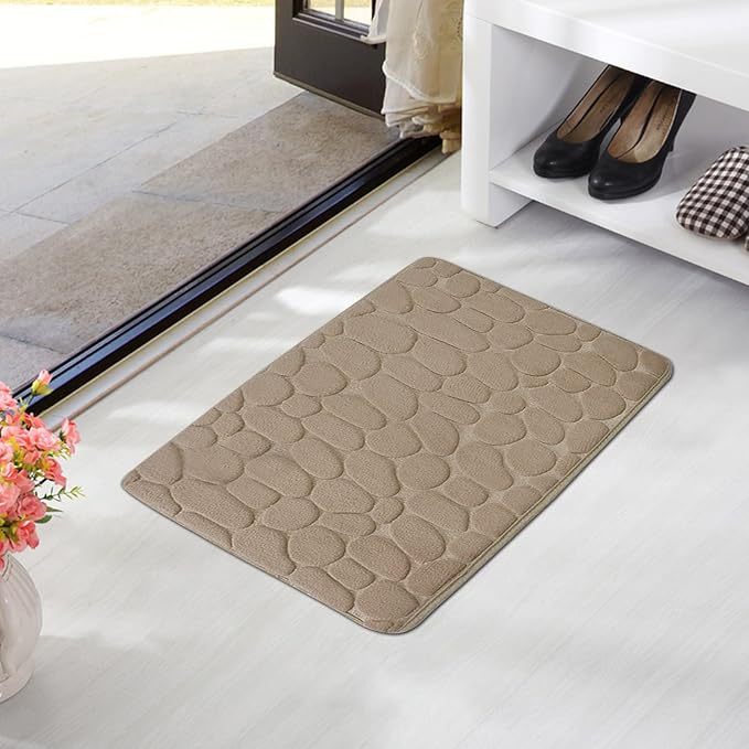 Imagem do produto KIT1-KIT4 Tapete De Banho Antiderrapante Absorvente De Água Com Padrão De Pedra Para Banheiro 60x40cm 5