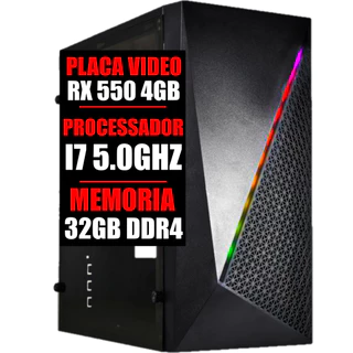 Pc Gamer Intel I7 10 Geração / Placa Video Rx 4gb Ddr5 / 32gb Ram Ddr4 / Ssd 480gb