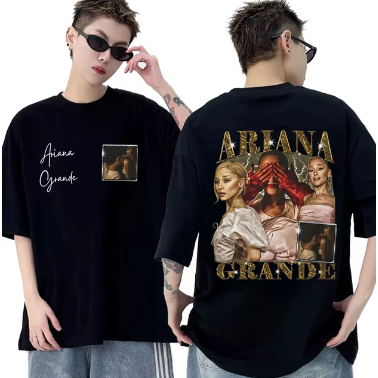 Camiseta Ariana Grande Adulto/Infantil Lançamento Unissex Em Algodao