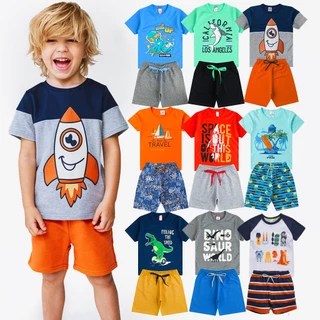 Roupa Infantil Menino Kit 6 Peças Verão 1 ao 14 Conjunto Masculino Criança Pronta Entrega