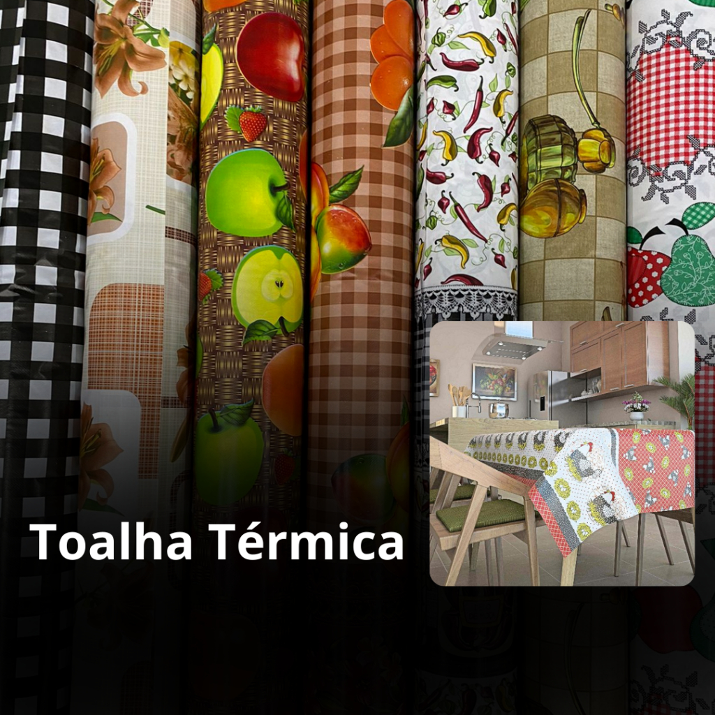 Toalha de Mesa 6 Cadeiras 2,20 x 1,40 Termica Plástica PVC Não Molha ...